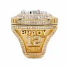 Drop For - Saison Tampa Bay Tom Brady Football Championship Ring Toute bague de sport que nous avons un message 210924