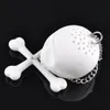 Skull crossbones Tea Infuser Silicone Strainer Loose Leaf Tea Filter Tea Lover cup coffee mug creative gift party supplies Halloween