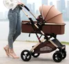 Stroller can sit, lie down, lightly fold, high landscape shock absorption, two-way newborn child baby