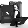 3 en 1 Silicon PC Full Body Case Antichoc Hybride Robot Heavy Duty Enfants Sécurité Robuste Couverture Béquille Pour iPad Mini 2 5 6 Mini6 Pro Air 4 Air4 10.9 11 7 8 10.2 2021 10.5 9.7