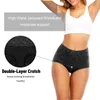 Cotton Underwear Women High Waist Lingerie For Ladies Briefs Tummy Control Panties C-Section Recovery XXXXL Plus Size Underpants 211109