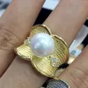 missvikki Luxury Trendy Vintage golden pearl Rings Saudi Arabic Dubai Ring aretes de mujer modernos High Quality 2021