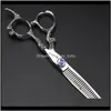 Hair Scissors Cutting Tools 6 Inch Thinning Set Barber Shop Professional Equipment8328263