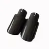 Acciaio inossidabile nero opaco per punta di marmitte di scarico akrapovic universale Styling di copertura per auto in carbonio (2 pezzi)