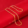 Kadın Yılan Kemik 24 K Altın Kaplama Kolye Zincirleri NJGN080 Moda Hediye Düğün Sarı Altın Plaka Zincir Kolye