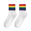 Men's Socks Brown Riding Compression Men Musturbatar Strategic Inventory Rainbow Horizontal Strips