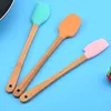 5 sztuk Mini Silicone Spatula Skrobak Dokładnia Szczotka Łyżka Narzędzie do gotowania Mieszanie Nonstick Cookware Naczynia Kuchenne BPA Bezpłatne narzędzia do pieczenia Ciasto FY4655 CS11