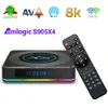 X96 X4 Android Smart TV BOX Amlogic S905X4 4GB 32GB 4GB32GB Quad Core 2.4G/5G WIFI BT4.1 AV1 8K Media Player Home Movie 4G32G Coloré RVB Lumière Android11 TVbox