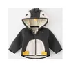 Autumn Winter Kids Dinosaur Jacket for Baby Fashion Girls Boy Coat Double-sided Fleece Children's Clothing 0-5Y 211204