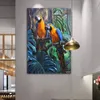 Perroquet imprime toile peinture mur Art pour salon décoration de la maison Animal affiche photo coloré oiseau Cuadros No Frame5244140