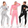 6 kleuren yoga pak trainingspak vrouwen gym kleding Seamlyoga set sport tops kleding fitnsuit sport broek yoga leggings x0629