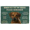 3D Please Remember Rottweiler Dog's House Rules Doormat Non Slip Door Floor Mats Decor Porch 220301