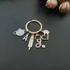 26 Letters, New Design Keychain Doctor Medical Tool Stethoscope Syringe Face Mask Key Ring Nurse Medical Gift Keychain Souvenir G1019