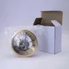 3D Küçük Duvar Saati Retro Altın Masa Saatleri Duvar Ev Dekor Shabby Chic Aksesuarları Metal Şeffaf Hareketi Reloj Hediye FZ993 211112