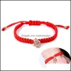 Charm Armbänder Schmuck Fatima Hand Hamsa Evil Eye Rot Geflochtene Schnur Seil Ketten Armreif Für Frauen Männer Mode DIY Handgemachte Drop Lieferung