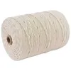 Przędza 3mm 4mm 5mm 6mm Macrame Rope Twisted String Cotton Cord do Handmade Natural Beige DIY Domowe Akcesoria Ślubne Prezent