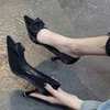 女性のカジュアルな白い格子縞の快適さの高いヒールの女性のファッションスウィートブラックハイヒールの靴Zapatos Dama C5944