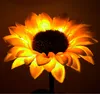 Luci solari Lampada a LED girasole Decorazioni da giardino Impermeabile IP 65 Parco esterno Paesaggio decorativo Girasoli Lampade da fata Luce notturna