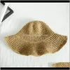 Beanie/Skull Caps Hats, Scarves & Gloves Fashion Aessories Drop Delivery 2021 Korea Beach Hats For Women Foldable St Summer Outing Sunscreen