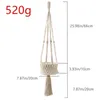 Macrame Wieszak roślinny, uchwyt na doniczkę kwiat Handmade Macrame Wieszak roślin Macrame ściany Wiszące Home Decoration 210922