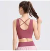 lu-yoga bra women's new European and American fashion cross-lace beauty back cross-beam sports bra vest running fitness yoga wear