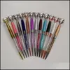 Stylos à bille Fournitures d'écriture Bureau École Affaires Industriel Colorf Diamant Stylo Grand Cristal Papeterie Stylo À Bille Huileux Rotation Twisty Bla