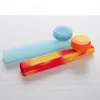 Pipa da fumo in silicone da 120 mm con ciotola in ferro sostituibile bong per uso alimentare a base di erbe secche di colore misto