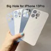 1000PCS Big Hole Back Housing Coperchio della porta della batteria in vetro con adesivo di ricambio per iPhone 13 Mini 13 Pro Max