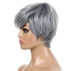 ショートボブ合成ウィッググレーカラーPerruques de Cheveux Hampainsシミュレーション女性Wig-332のためのヒトレミーヘアウィッグ