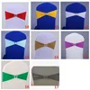 18 cores Cadeira de cadeira de casamento Spandex Lycra faixas de faixas de coroa Crown Forma Chairbuckle Faixas para Acessórios para Reunião de Festa de Casa