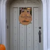Decorative Objects & Figurines Pumpkin Doorplate Home Wooden Plaque Hanging Pendants Wall Door Sign For Christmas Party Calligraphy Art Pain
