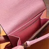 M41939 ROSALIE Carteiras Femininas Botão Curto Cartão de Crédito Moda Moda Couro Revestido Lona Clutch Moeda Bolsa Bolso Com Caixa