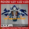 OEM Bodywork For SUZUKI RGVT RGV 250 CC RGV250 SAPC VJ23 white glossy Cowling RGV-250CC Body 107HC.70 RGVT-250 VJ 23 RGV-250 Panel 97 98 RVG250 250CC 1997 1998 Fairing Kit