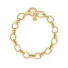Custom 18k gold plated t-bar gold chunky toggle chain bracelet Custom brass women jewelry customized