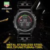 Watch Bands Stainless Steel Multifunction Tread Tool Outdoor Sports Bracelet For Garmin Fenxi 3 5 5X Plus 6 6X