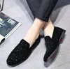 Os homens brilharem Doug Flat Slip-On Luxurys Dress Sapatos