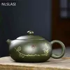 Yixing herbata garnek fioletowy gliny xishi czajnik słynny handmade oryginalny kopalnia zielony błoto czajnik chiński niestandardowy teavereave 240ml 210621