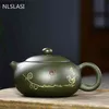 Yixing tetera de arcilla púrpura xishi tetera famosa hecha a mano Original mina tetera de barro verde chino personalizado Teaware 240ml 210621