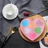 6 Stampi per dolci in silicone a forma di cuore Stampi per budino al cioccolato fai-da-te Vassoio per cubetti di ghiaccio Strumento per la cottura Decorazione di dolci fondenti