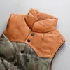 Men's Vests Warm Winter Camouflage Of Genuine Leather Down Fashion Shreds Collar Fine Fitting Male Vest Sheepskin Phin22