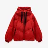 HWLZLTZHT Winter Hooded Parkas Warm Down Jacket Cotton Padded Large Size Woman Coat Thicken Women Casual Parka 210819