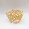 Decorações de casamento 50pcs a laser cortado Butterfly cupcake wrapper