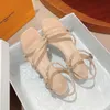 #54334Sandali da donna estivi Tacco grosso Sandalo con nappa piccola fata scarpe sexy con tacco spesso cinturini alla caviglia scarpa con perline