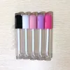 100pcs 5ml Empty Lip Gloss Tubes Lip Glaze Brush Wand Makeup Cosmetic Container Lipstick Lip Balm Refillable DIY Lipgloss Tube