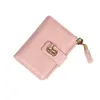 Wallets Women's Wallet Tri-fold Zipper Korean Diamond Tassel PU Handmade Leather Bag And Card Holder