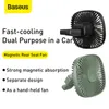 BASEUS Araba Arka Koltuk Oto Soğutma 360 Derece 1000mahjongportable Soğutucu Hava Kullanımı Masaüstü Fan İki Sınıf Rüzgar Hızı