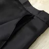 Summer Elegant Lady Office Suit Designers Short Sleeve Print Chiffon Shirt and Asymmetrical Skirt 2 Piece Sets 210601