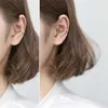 Minimalism Fashion Gold Färgklipp Örhängen Klassisk 925 Sterling Silver Clear CZ Clips Ear För Kvinnor Tjej Fina Smycken 210707