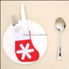 Świąteczne dekoracje świąteczne przyjęcia Strona główna Ogrodowe Skarpety Dekoracja Snowflake Tableware Posiadacze Cukierki Knife Knife Spoon Widel XMA