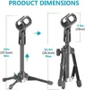 Mini Metal Katlanabilir Masaüstü Masaüstü Tripod Mikrofon Mic Standı Mic ile Klip Tutucu, Dayanıklı Demir İnşaat